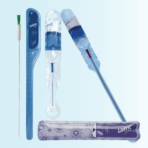 collage of LoFric catheters