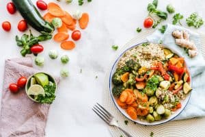 healthy colorful bowl of vegetables