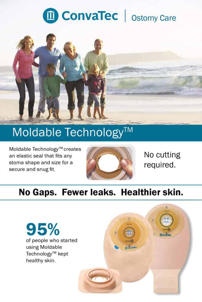 ConvaTec Moldable Technology is great for fewer leaks, no gaps, and healthier skin