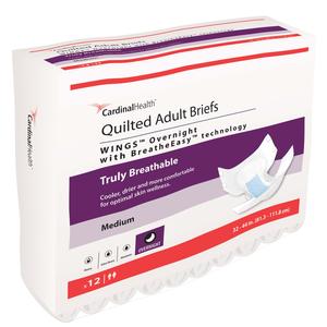 Cardinal Health Quilted Adult Briefs, Wings Overnight