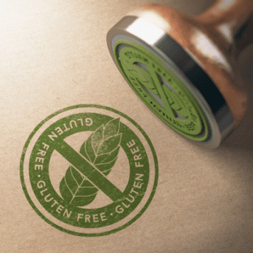 Gluten-free green stamp to look for when looking for a diet to manage irritable bowel syndrome