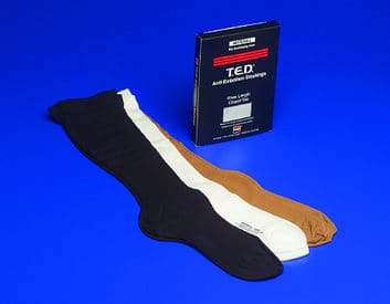 T.E.D. knee high regular closed toe compression stockings or compression socks