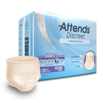 Attends Discreet Pull On Female Underwear to help manage incontinence in women