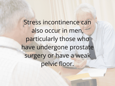 man speaking to his doctor about stress incontinence