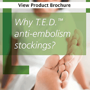 T.E.D. Anti-Embolism Stockings, Knee High, Medium/Regular, White,  Inspection Toe, 1 Pair, #7115
