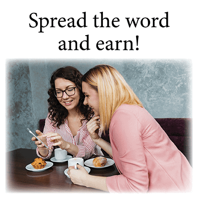 refer a friend program to receive 15 dollars toward your next purchase