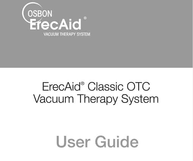 Osbon ErecAid Vacuum Therapy System User Guide