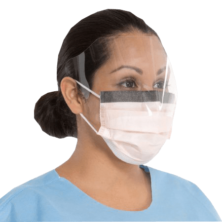 Procedure mask with eye shield