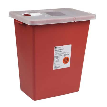 Sharps Multi-Purpose Container With Hinged Lid
