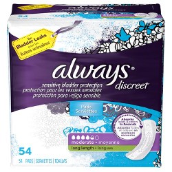 Always Discreet Maxi Incontinence Pads, Heavy Absorbency