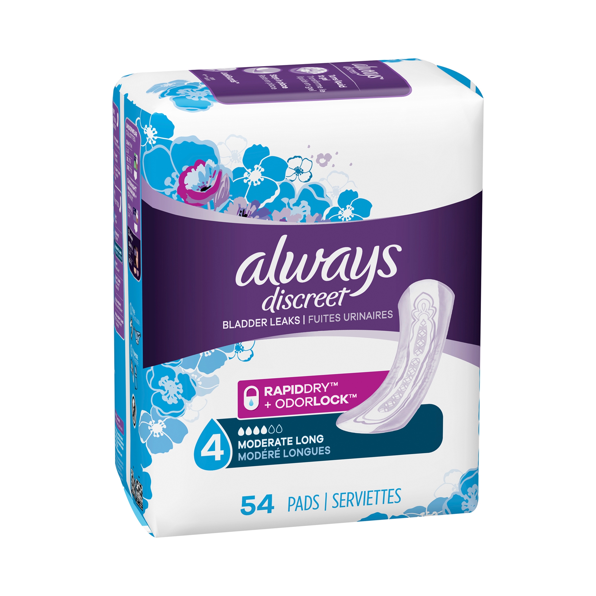 Always Discreet Moderate Absorbency Bladder Control Pad - Personally  Delivered