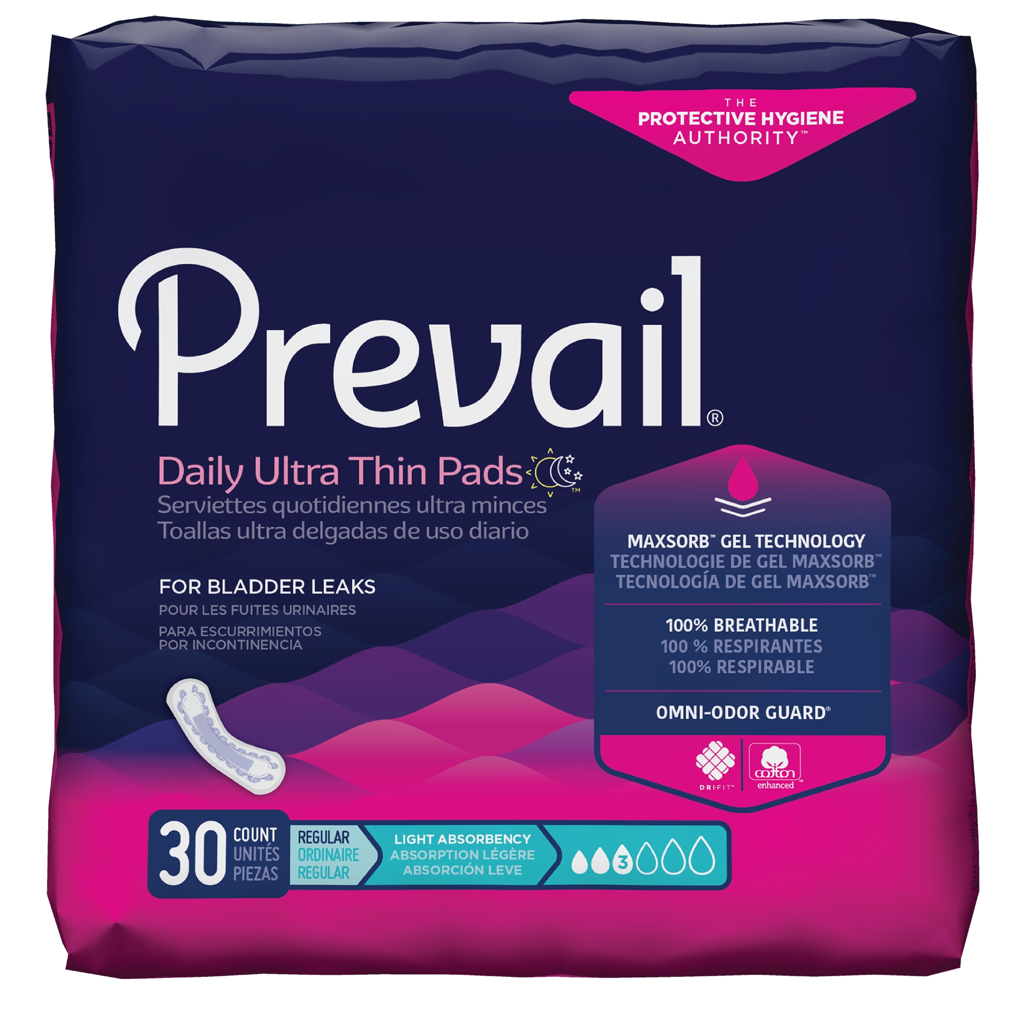 Prevail Daily Ultra Thin Bladder Control Pads